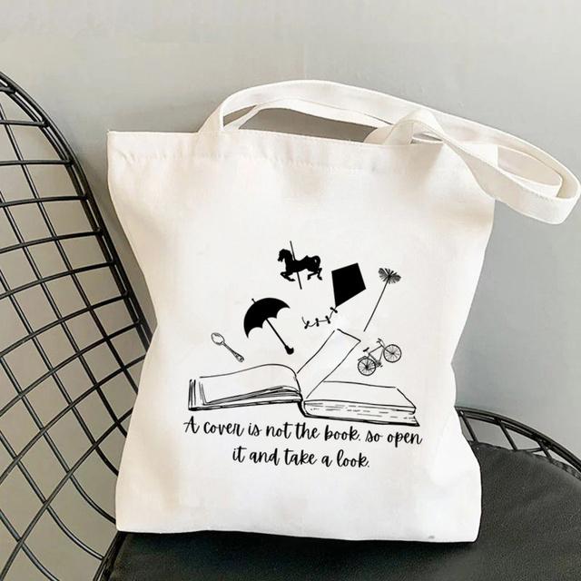 2021 Shopper Elegant Mary Poppins Kawaii Bag Harajuku Women Shopping Bag Canvas Shopper Bag Girl Tote Bag Shoulder Lady Bag