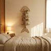 Fish Shaped Fish Bone Shelf Multi-layer Floating Shelf Wooden Wall Mounted Shelf  Indoor Organizer
