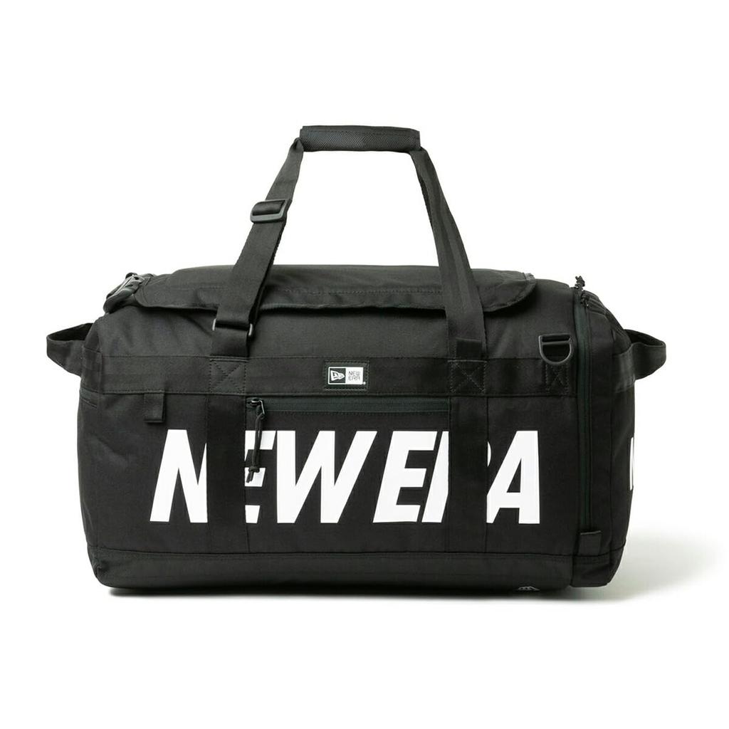 New Era Backpack Duffel Bag Logo FREE CLUB DUFFLE BAG BLK NELOGO WHI 251 Black/Side