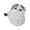 Ubia Crouching Scottish Fold with Drop Brown 15 X X 8 Garden Ears, Tabby, 8.5 Cm, Doll, Figure, Ornament, Animal, Decoration, Cat, H24083-1