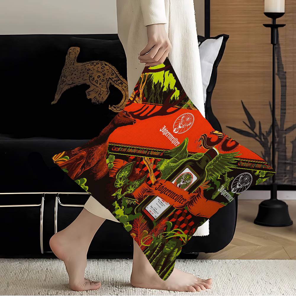 Jagermeisters Logo Pillow Cover Sofa Cushion Cover Home Room Decoration Children Gift