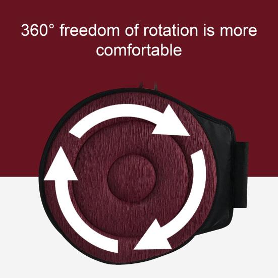 Подушка для сиденья с поворотом на 360 градусов, износостойкая, дышащая ткань, нескользящая, круглая, вращающаяся, подушка для автомобильного сиденья