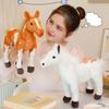 Kids Horse Doll Fleece Fabric Foal Shape Doll PP Cotton Filling Easy To Maintain Children Playroom Horse Companion