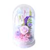 Preserved Flower Dome, Flower Dome, Buddhist Flowers, Offering Flowers, Violets, 1 Piece, Pink