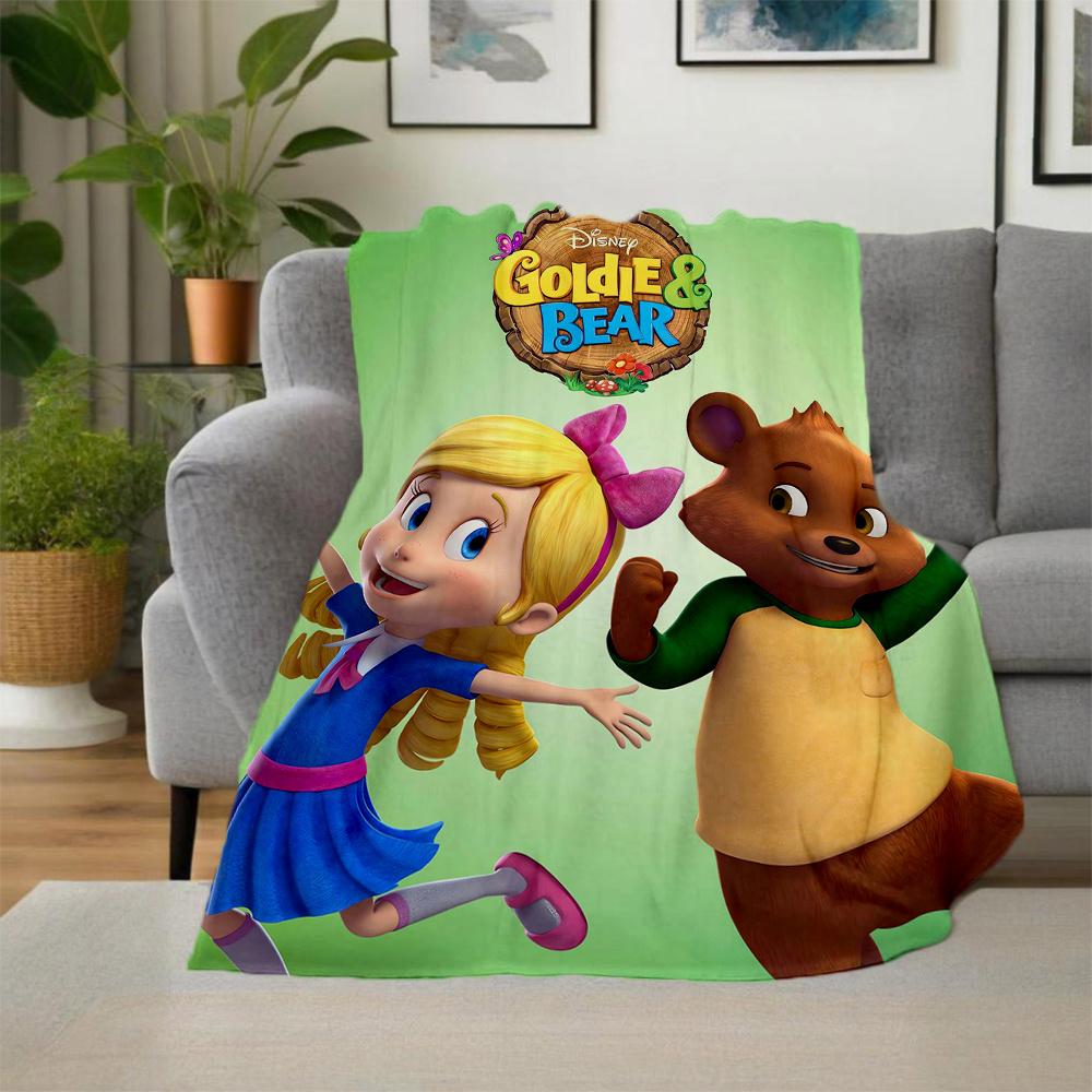 1pc, Disney Goldie and Bear Blanket Soft Throw Blanket for Friend, Perfect Gift, Outdoor Blankets, All Seasons Use, Living Room