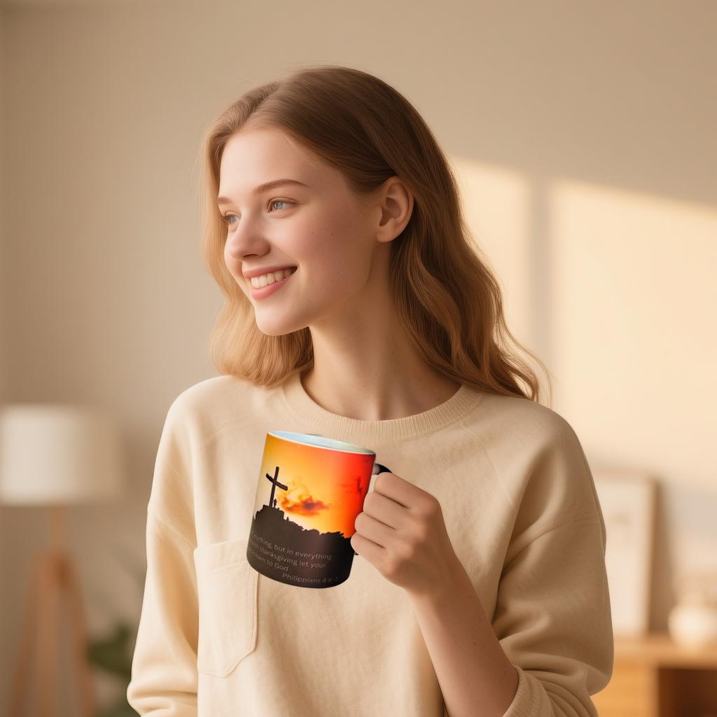 Scripture Verses Mug Coffee Cup Heat Discoloration Water Cup