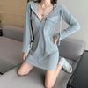 Long Sleeve Plus Size Vintage Hooded New In Dresses for Women Casual Loose Mini Short Spring Autumn Dress