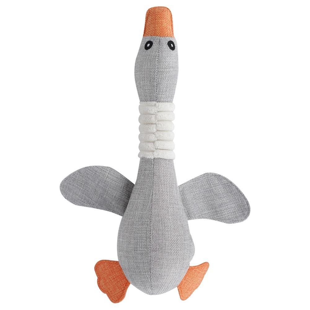 Goose Shaped Goose Pet Toy Plush Surface Dog Chew Toy Cat Molar Toy Teeth Cleaning