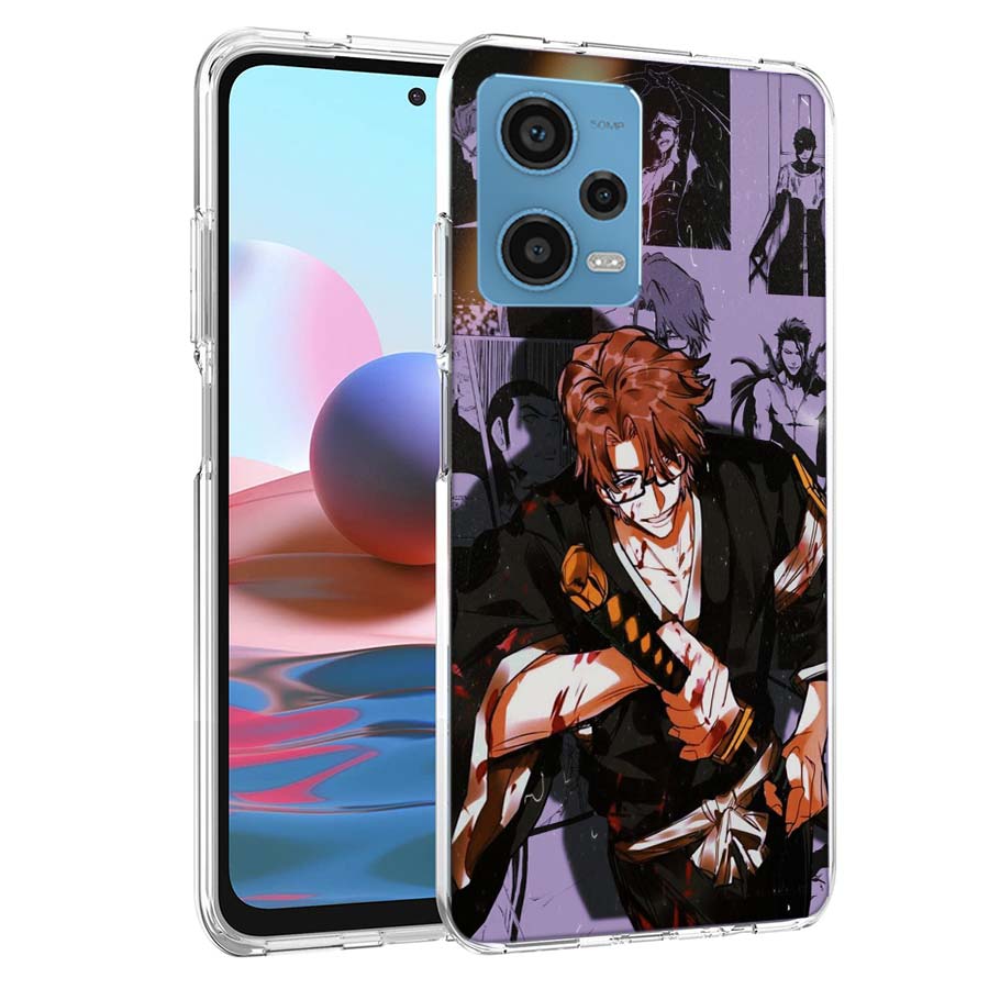 Чехол для телефона Bleach Айзен Соуске для Redmi Note 13 12 14 15 Pro Plus 13R 11 11T 11E 11S 10 Pro 10S 9 9S Прозрачный ТПУ Чехол
