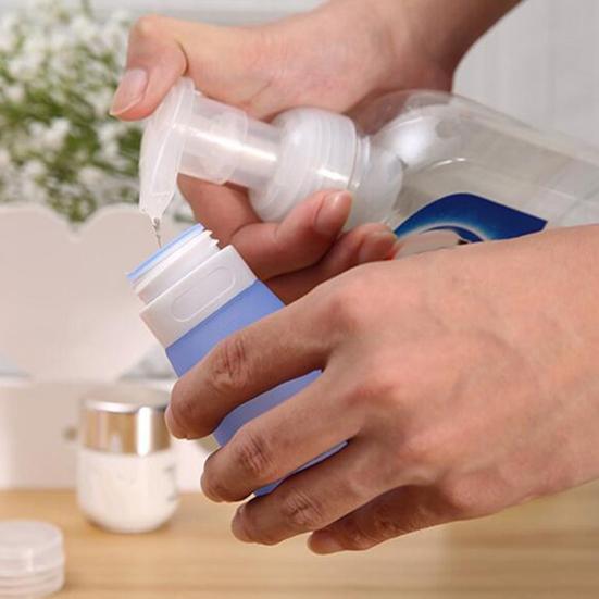 Контейнер для жидкости, герметичная нескользящая силиконовая упаковочная бутылка для шампуня для дома