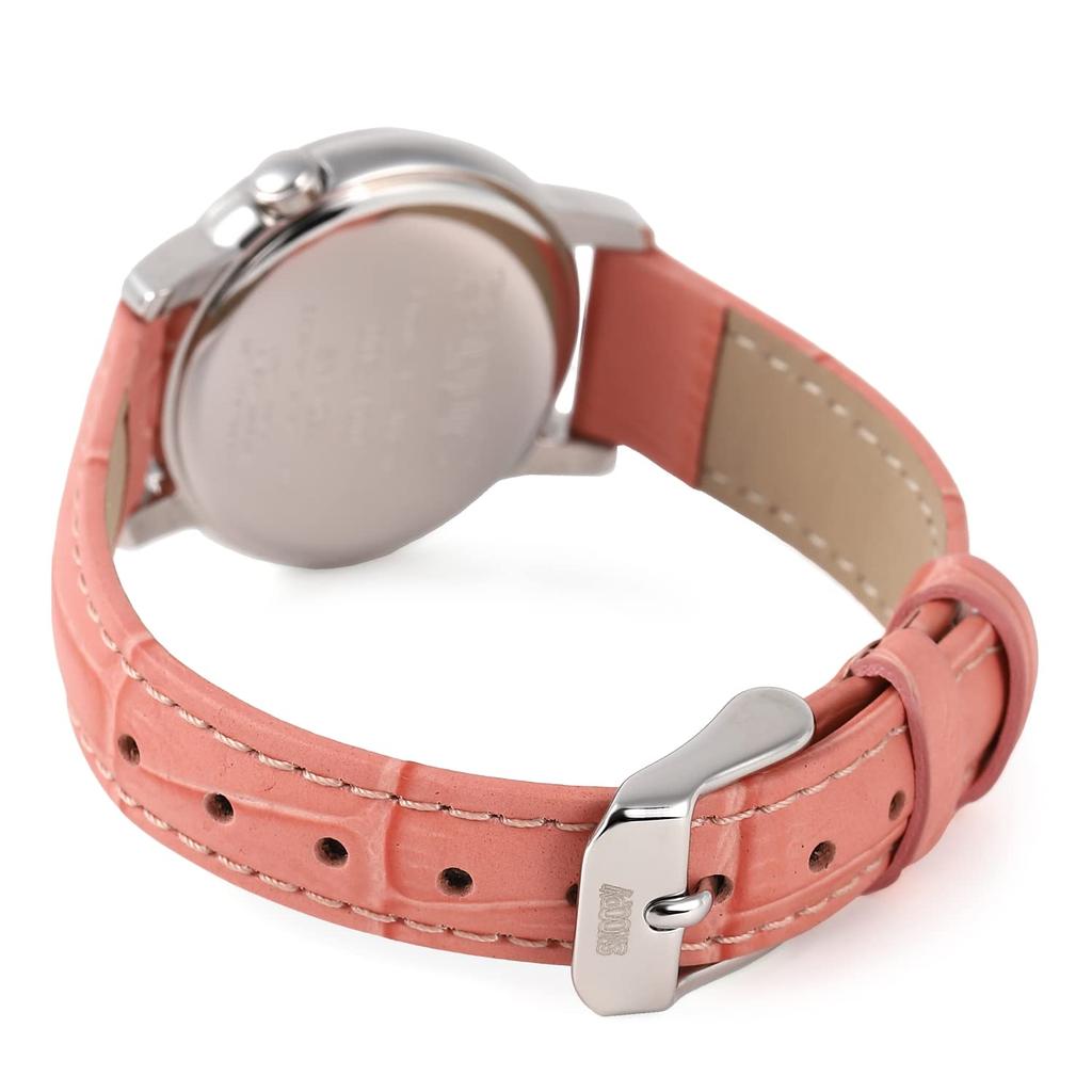 Snoopy Watch World Limited 100 шт., каждая с серийным номером, японская модель, ремешок из натуральной кожи, женские (розовый)