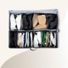 Under Bed Shoe Storage Organizer 1 Piece - Holds 12 to 16 Pairs Breathable Foldable with Transparent Window for Easy Viewing