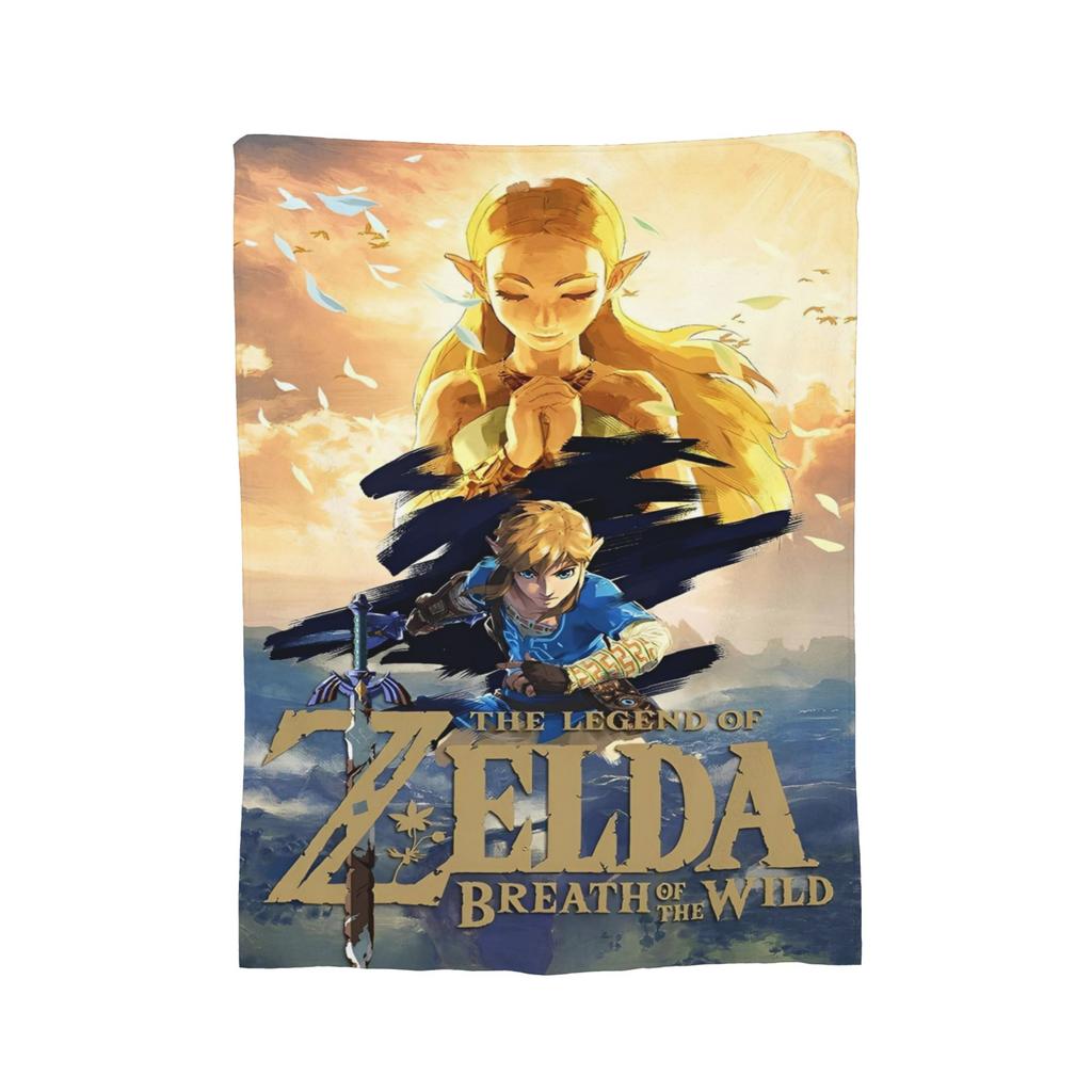 Z-Zeldas Breath Of The Wild Blanket Plush Funny Breathable Throw Blanket for Bed Sofa Decoration,