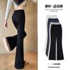 Black Micro-pull Sweatpants Women's New Comfortable and Loose Pants Small Casual Flared Sweatpants