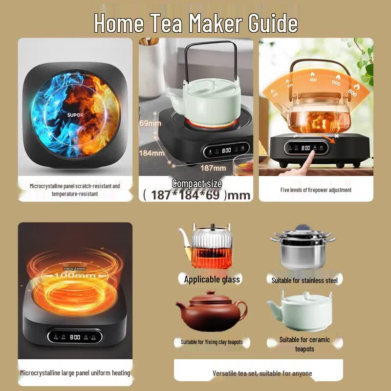 SUPOR Smart Touch Electric Ceramic Tea Stove CN plug (adapter included)