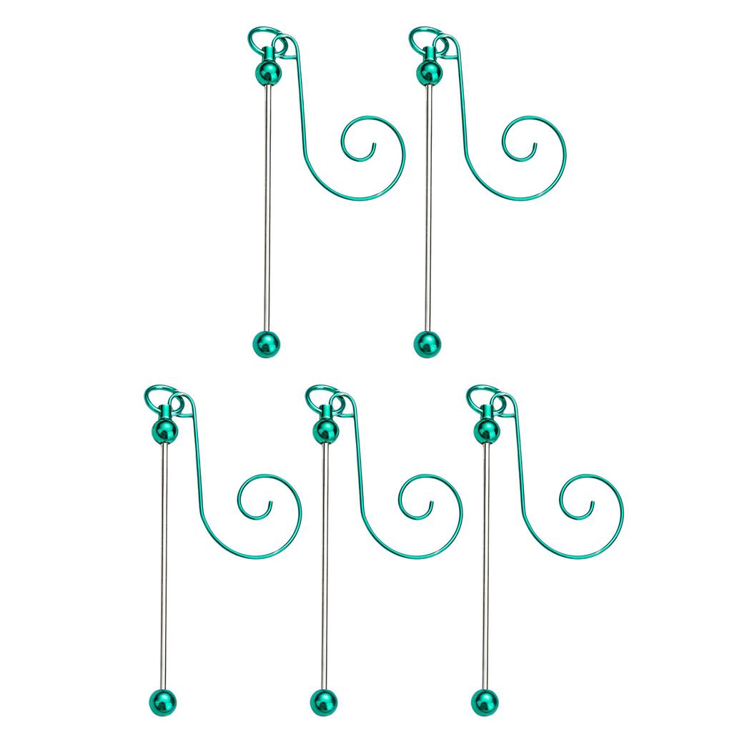 5 штук Разноцветные металлические подвесные крючки для рождественских украшений и проектов рукоделия, крючки для бисера, ювелирная фурнитура