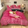 Nicki Minaj Pattern Bedding Quilt Set Quilt Cover Pillowcase Home Birthday Gift(1 * duvet cover + 2 * pillowcase, without core)