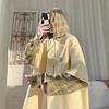 2023 Модный Повседневный Молодежный Свитшот Пуловер с Капюшоном Мужской Свободного Кроя с Вставками Осенний