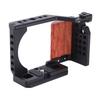 JLwin Camera Cage with 3 8in Locating 1 4 in Threads Cold Shoes Wooden Handle Video Camera Cage Rig for ZV E10