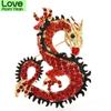 Большие броши дракона со стразами для женщин и мужчин, цветные, сияющие, красивые, драконы, животные, вечеринка, повседневные броши, булавки, подарки