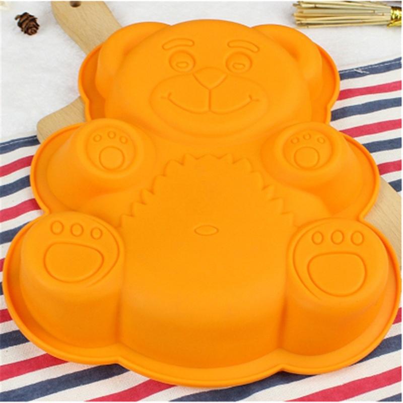3D Форма для торта в виде медведя Силиконовая форма для желе, мастики, форма для печенья, форма для десерта KTY