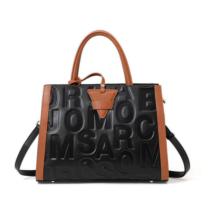 Новая модная женская сумка из коровьей кожи большой вместимости на осень и зиму, сумка через плечо, кроссбоди