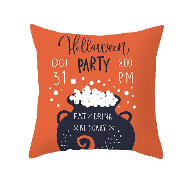 Halloween Cushion Cover Halloween Pumpkin Throw Pillow Case Halloween Printing Decorative Pillowcase Cushion Cover Zt212