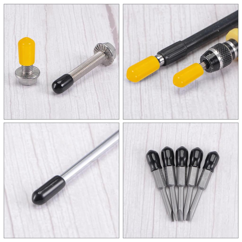 uxcell Rubber End Cap Cover PVC Vinyl Screw Protector Round Wire Shelf Cap for