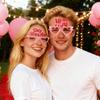Valentine's Day Themed Party Glasses, Heart-shaped Couple's Holiday Photo Props, Party Decorations.