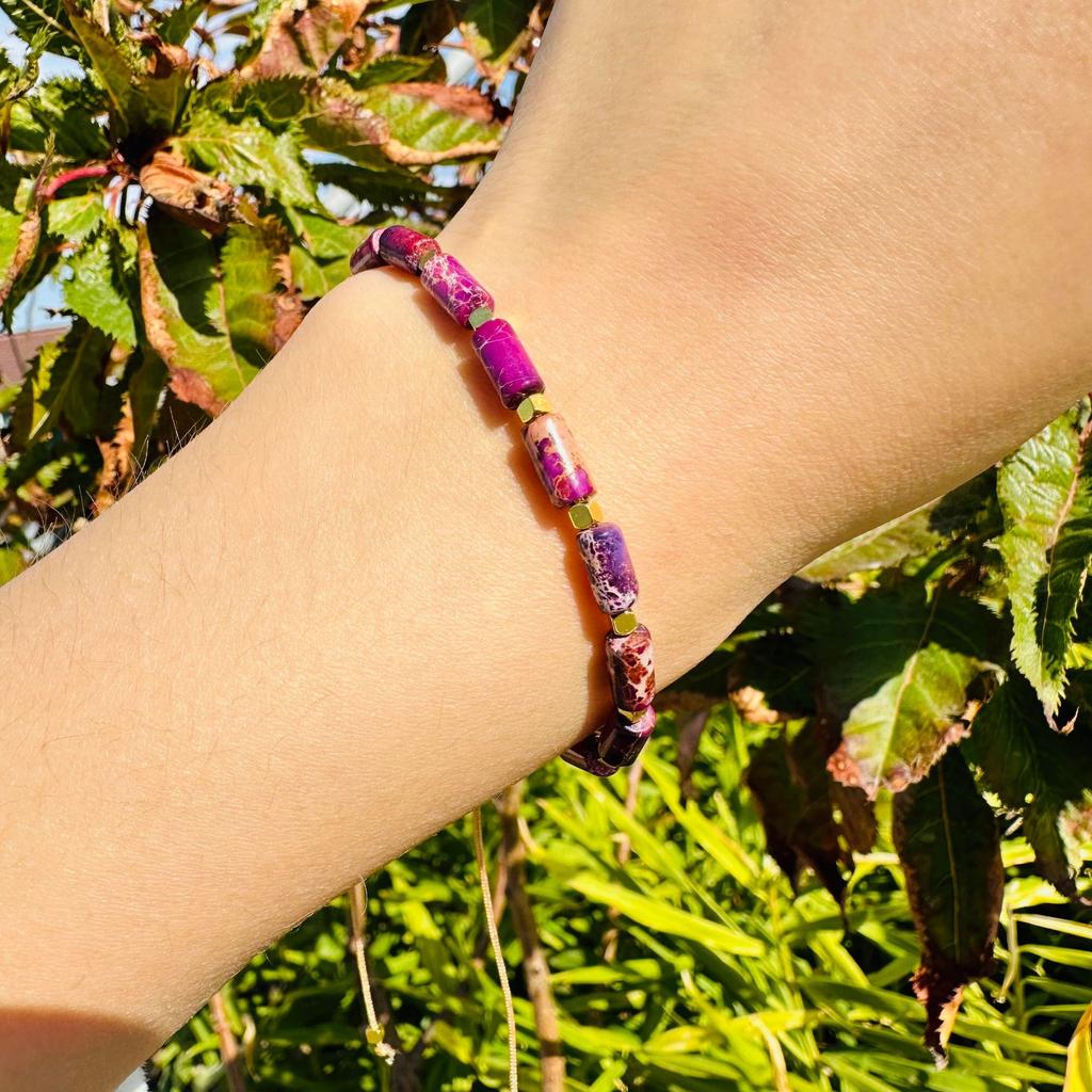 Unisex Bracelet Natural Gemstone Maanshan Turquoise Wheel Shape Smooth Cut Beads Stretchable Bracelet