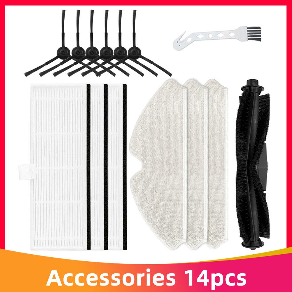 For Uoni V980 Plus Robot Vacuum Cleaner Replacement Main Roller Brush Side Brush Hepa Filter Mop Cloth Spare Parts Accessories
