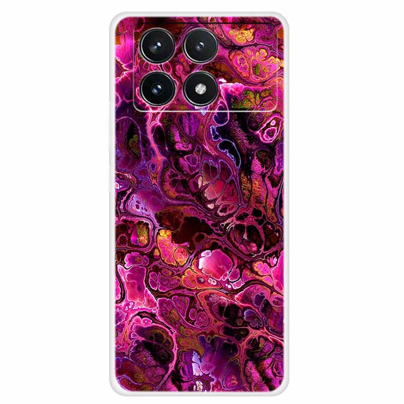 Clear Cover For Xiaomi Poco F6 Pro Case 2024 Paint Soft Silicone TPU Back Cases For Xiaomi Poco F6 Pro 5G Phone Cover Capa Coque