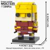 MOOXI Серия Фильмы MOC Набор Кирпичиков Фигурка BrickHeadzed Модель DIY Строительные Блоки Монтессори Детские Обучающие Игрушки Для Детей Подарок