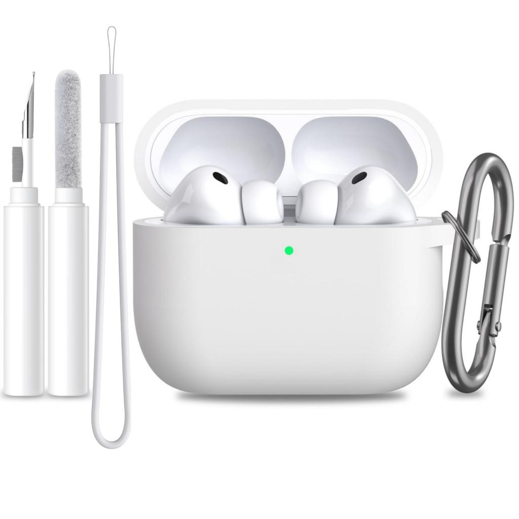 Для Airpods Pro 3 Чехол Крышка Защитный Силиконовый Чехол для Наушников (с карабином + шнурком + чистящим карандашом) Чехол для Airpods Pro 3