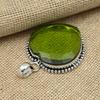 Чудесный Перидот Драгоценный Камень Стерлингового Серебра 925 Ювелирные Изделия Кулон Ручной Работы Античный Подарок Для Нее