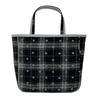 1344 Different Front and Back Patterns Check Dot Horizontal Small Tote Bag LT SQ DotCheck A [Rootote] (01 Black)