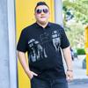 Light Luxury Men's Fat Plus Size Short-sleeved Lapel Polo Shirt Oversized Loose Half-sleeved Solid Color T-shirt Tops 6XL
