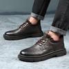 Модная весенняя повседневная обувь Мужская деловая офисная обувь из натуральной кожи Обувь для походов на открытом воздухе Оксфорды для мужчин большой размер 38-48