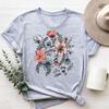 Clothing Casual Short Sleeve 90s Lovely Sweet Style Trend Flower Women Print Lady Female Graphic T-shirt Tee Top Fashion T Shirt