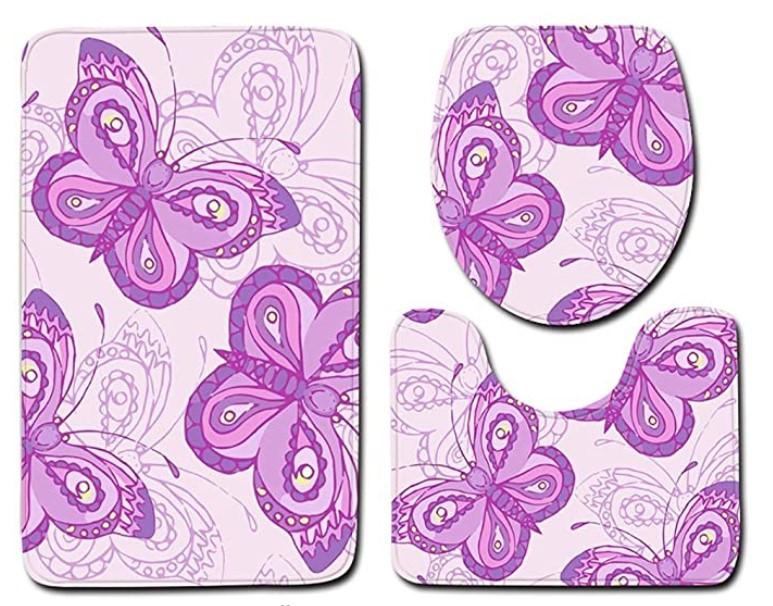 Bathroom Floor Mat Bathroom Mat Toilet Three-Piece Set