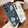 Bowknot Print Transparent Soft Silicone Phone Case For Samsung S25 Ultra S24 FE S23 A16 A36 A56 A55 A15 A25 Clear Shockproof Lens Protection Cover