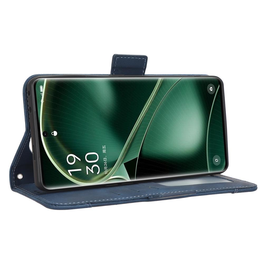 For Oppo Find X6 Stand Function Phone Shell Multiple Card Slots Leather Phone Cover Wallet Phone Case