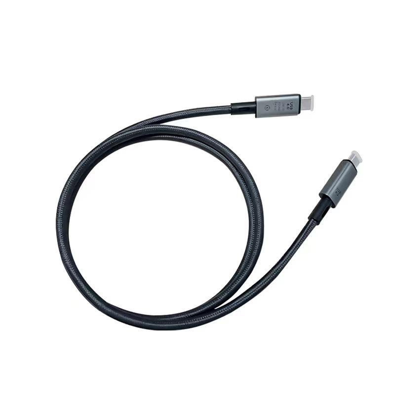 Кабель быстрой зарядки USB4 мощностью 240 Вт для высокоскоростной передачи данных и проецирования на экран 8K с совместимостью с разъемом Lightning.
