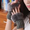 20201Pair Warmer Fingerless Gloves Women Winter Warm Gloves Hand Wrist Women Mitten Gloves