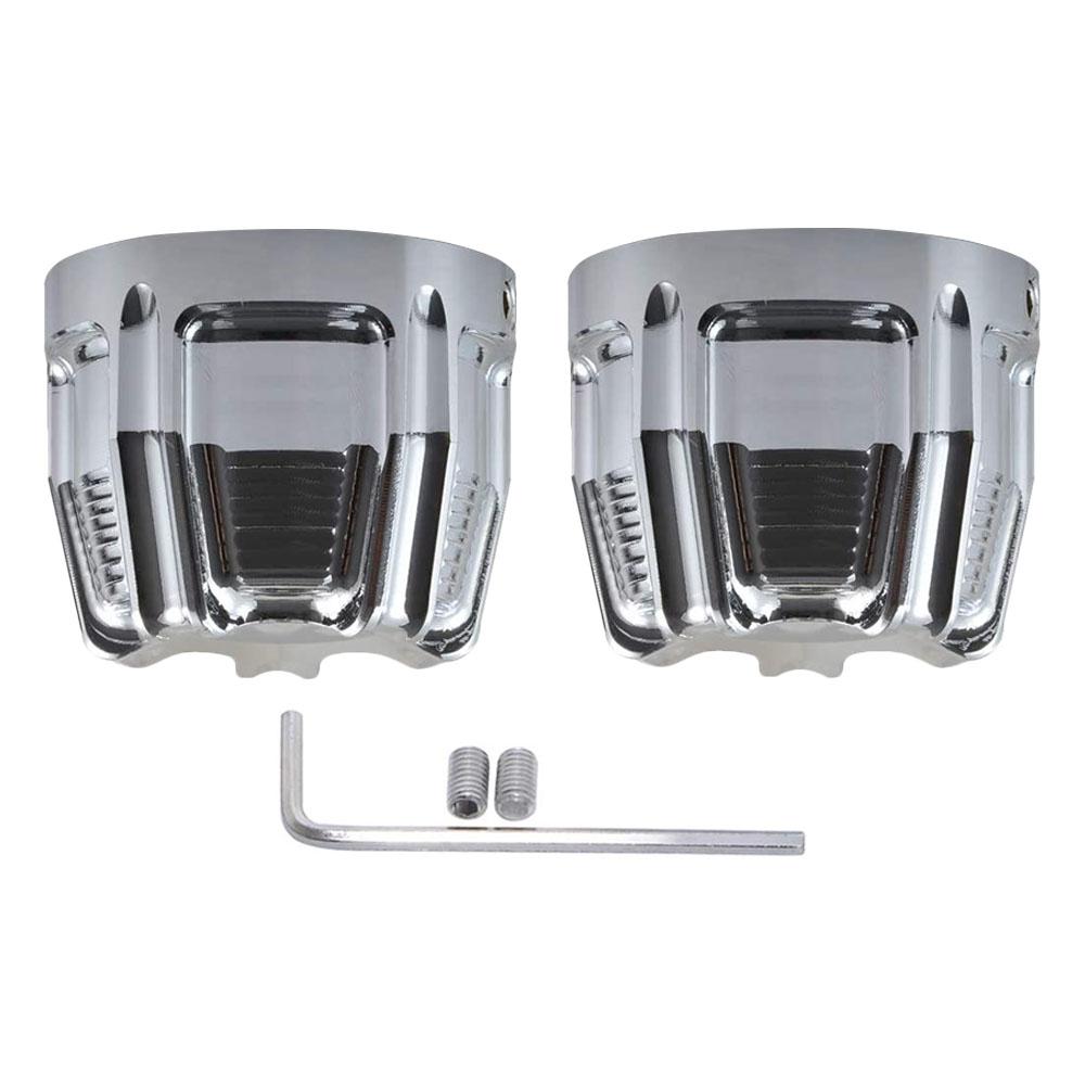 Motorcycle Front Axle Nut Cover Axle Caps For Harley Sportster Softail Fat Boy Dyna V-Rod Touring Street Glide
