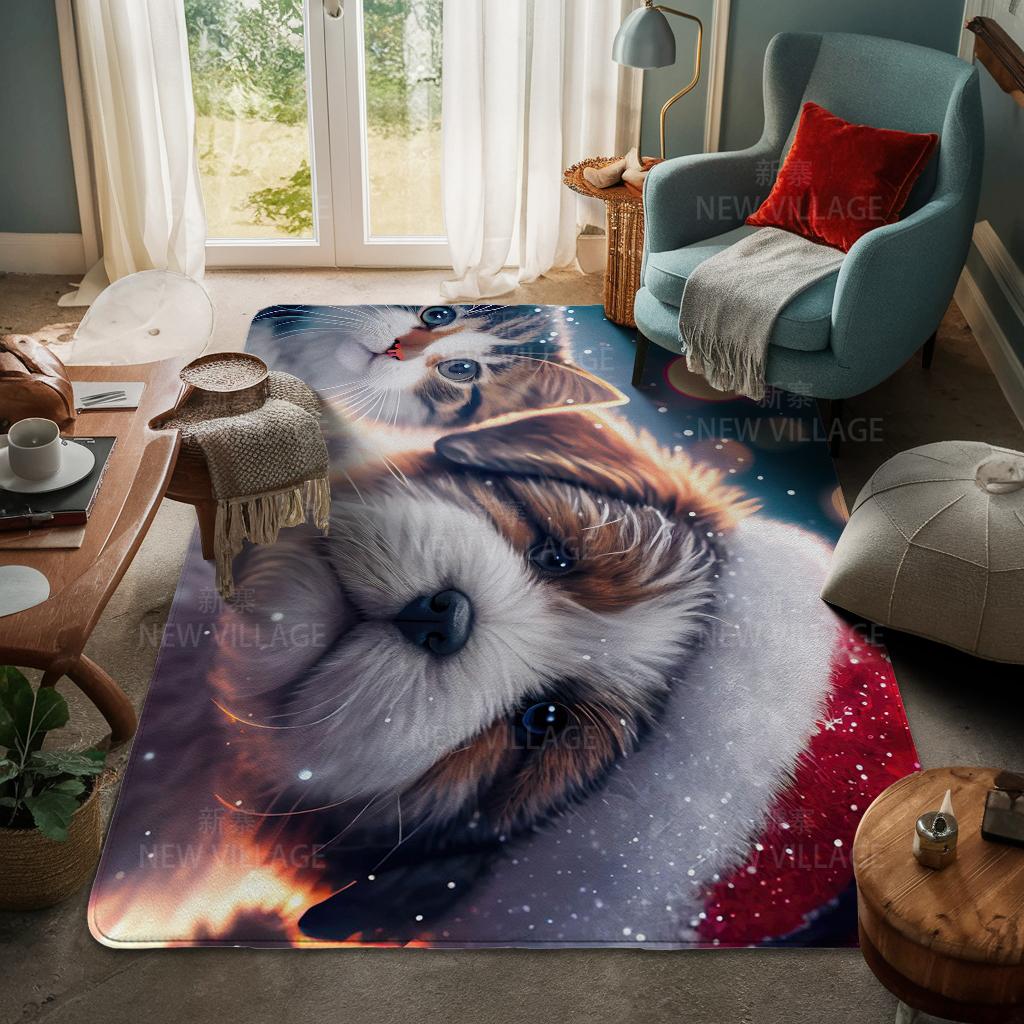 Ковер у входа в дом Домашний коврик у двери Гостиная Ванная Комната Ноги ванная комната Нескользящие коврики с водопоглощением для ванной Счастливого Рождества зима