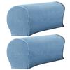SSH 2Pcs Sofa Arm Protector Anti-Slip High Elastic Polyester Soft To Touch Armrest Slipcover Household Supplies