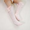 Детские носки, милые носки с бантом в стиле Лолиты, белые носки для новорожденных девочек и мальчиков