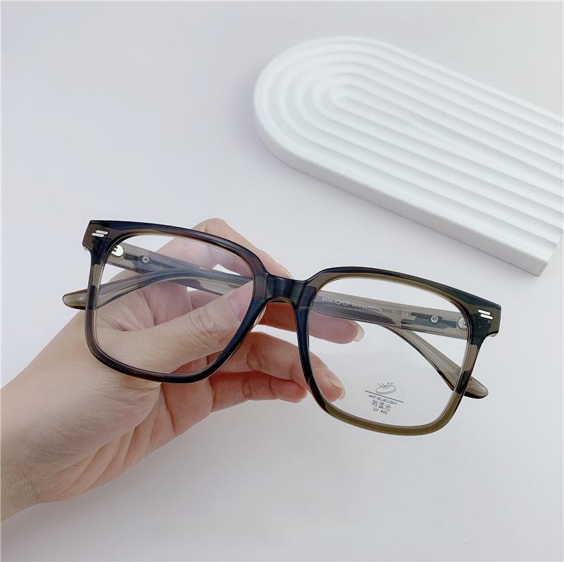 Ultralight Square Anti Blue Light Computer Glasses Women Luxury Brand Trend Rice Nail Big Frame Reading Glasses Presbyopia +3 +5