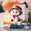 New Acrylic Flat Animal World Christmas Party Pendant Christmas Gift Keychain Bag Hanger Party Pendant Cute Keychain